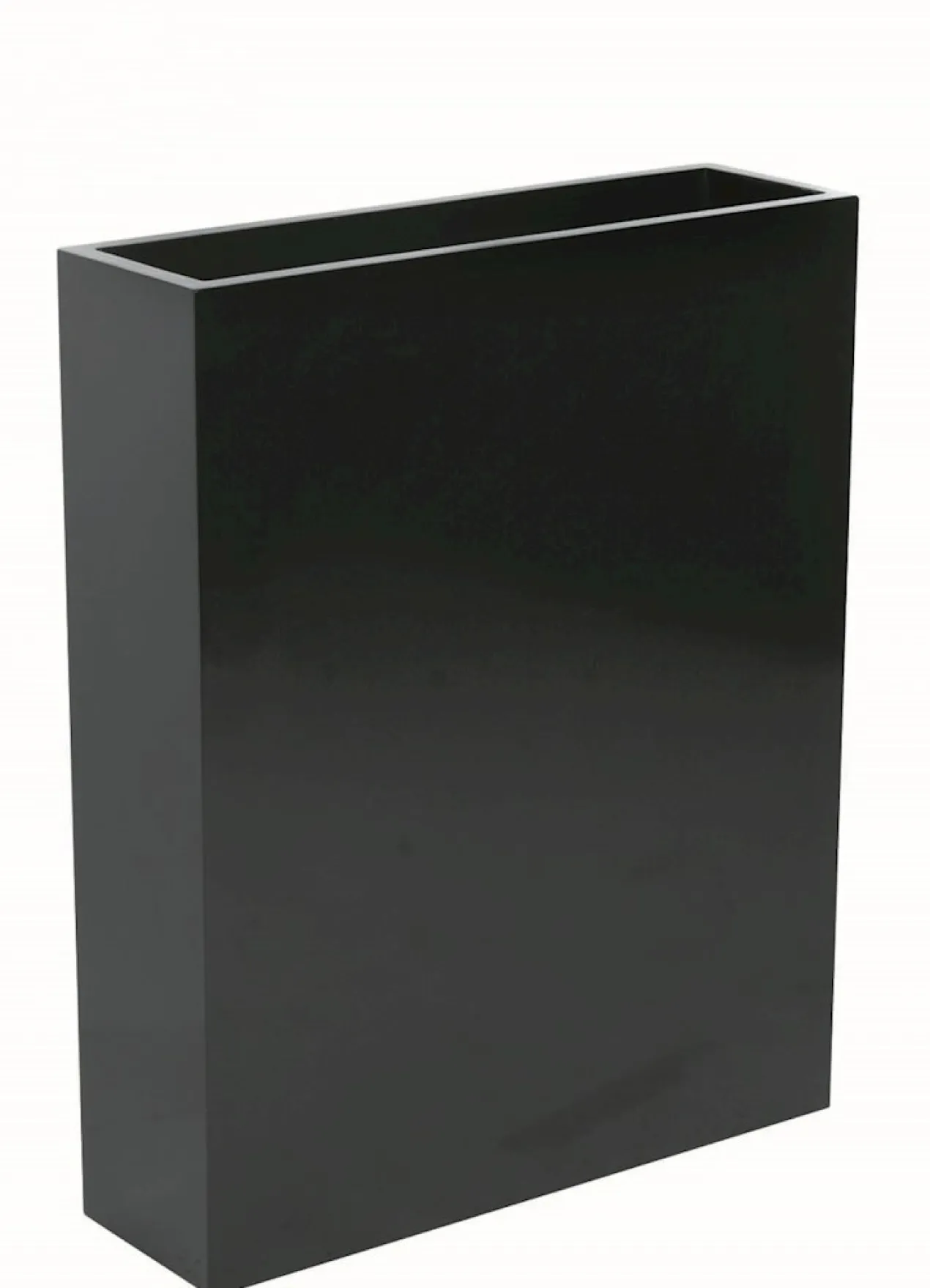 Plantenbak South Dakota shiny black L56 x B23 x H76 cm