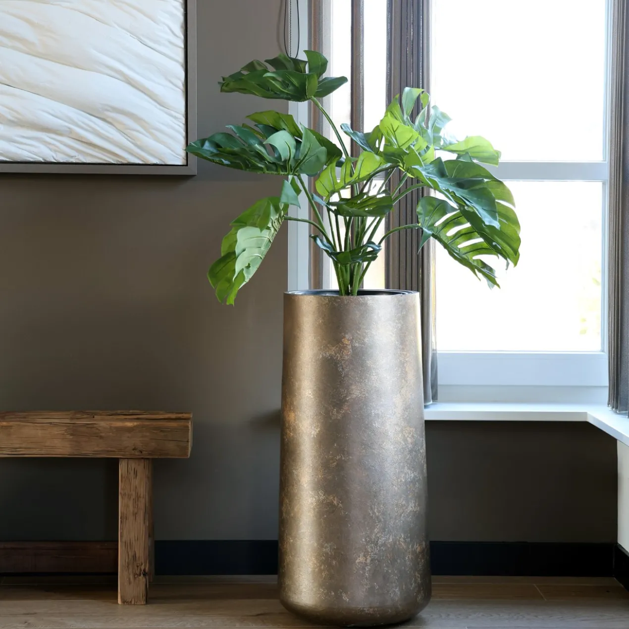 Plantenpot Bangkok dark rustic Ø38 x H80 cm