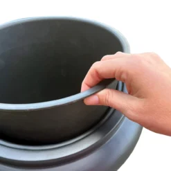 Plantenpot Horsens S rough black Ø37 x H50 cm