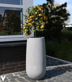 Plantenpot Idaho grey Ø35 x H70cm