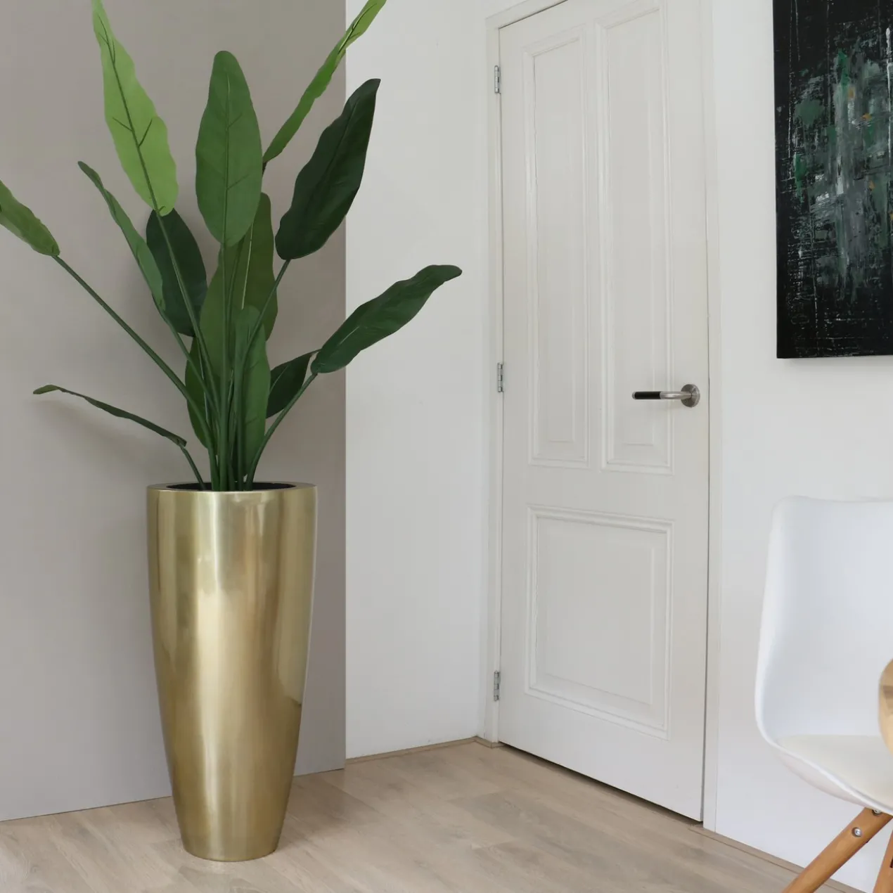 Plantenpot Kentucky L gold Ø47 x 100 cm