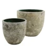 Plantenpot Laki relic beige Ø36/35 x H34/25 cm - set 2 stuks