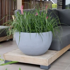 Plantenpot Louisiana grey Ø60 x H38 cm