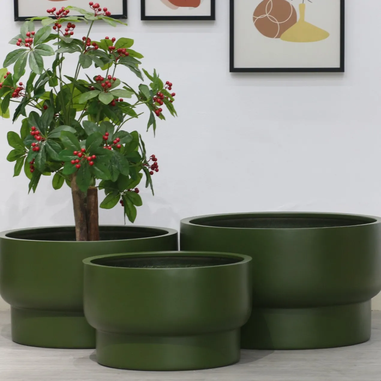Plantenpot Nyborg L green Ø70 x H40cm