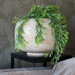 Plantenpot Phuket Ø34,5 cm glossy beige marble