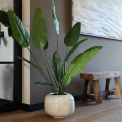 Plantenpot Phuket Ø34,5 cm glossy beige marble