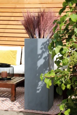 Plantenpot South Carolina grey L35 x B35 x H100 cm