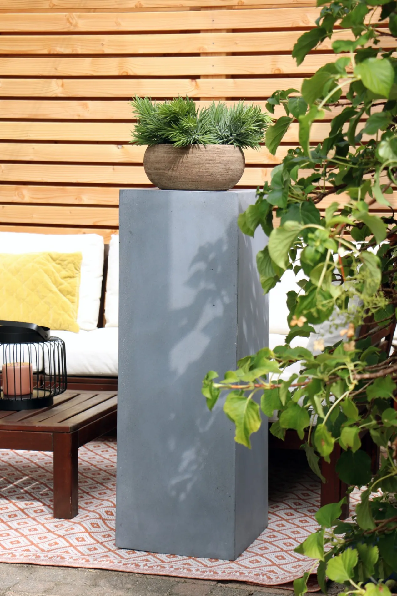 Plantenpot South Carolina grey L35 x B35 x H100 cm