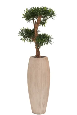 Plantenpot Surabaya Big stripe beige Ø37 x H100 cm