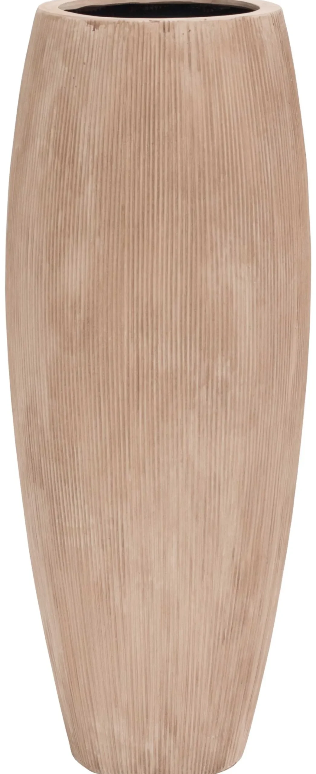 Plantenpot Surabaya S stripe beige Ø30 x H80 cm