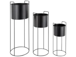 Plant pot set Essence round iron black