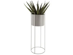 Plant pot set Essence round iron warm grey
