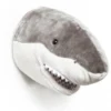 Pluche dierenkop haai Jack Grijs