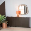 Plu decoratieve bijzettafel 54x38x32 cm keramiek oudroze