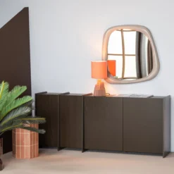 Plu decoratieve bijzettafel 54x38x32 cm keramiek oudroze