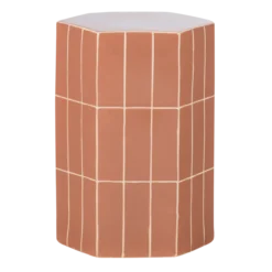 Plu decoratieve bijzettafel 54x38x32 cm keramiek oudroze