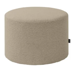 Poef Bouclé beige Ø56 cm