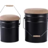 Poef Buckets (Set van 2) Poef Buckets - Zwart