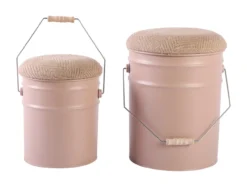 Poef Buckets (Set van 2) Poef Buckets - Zachtbruin