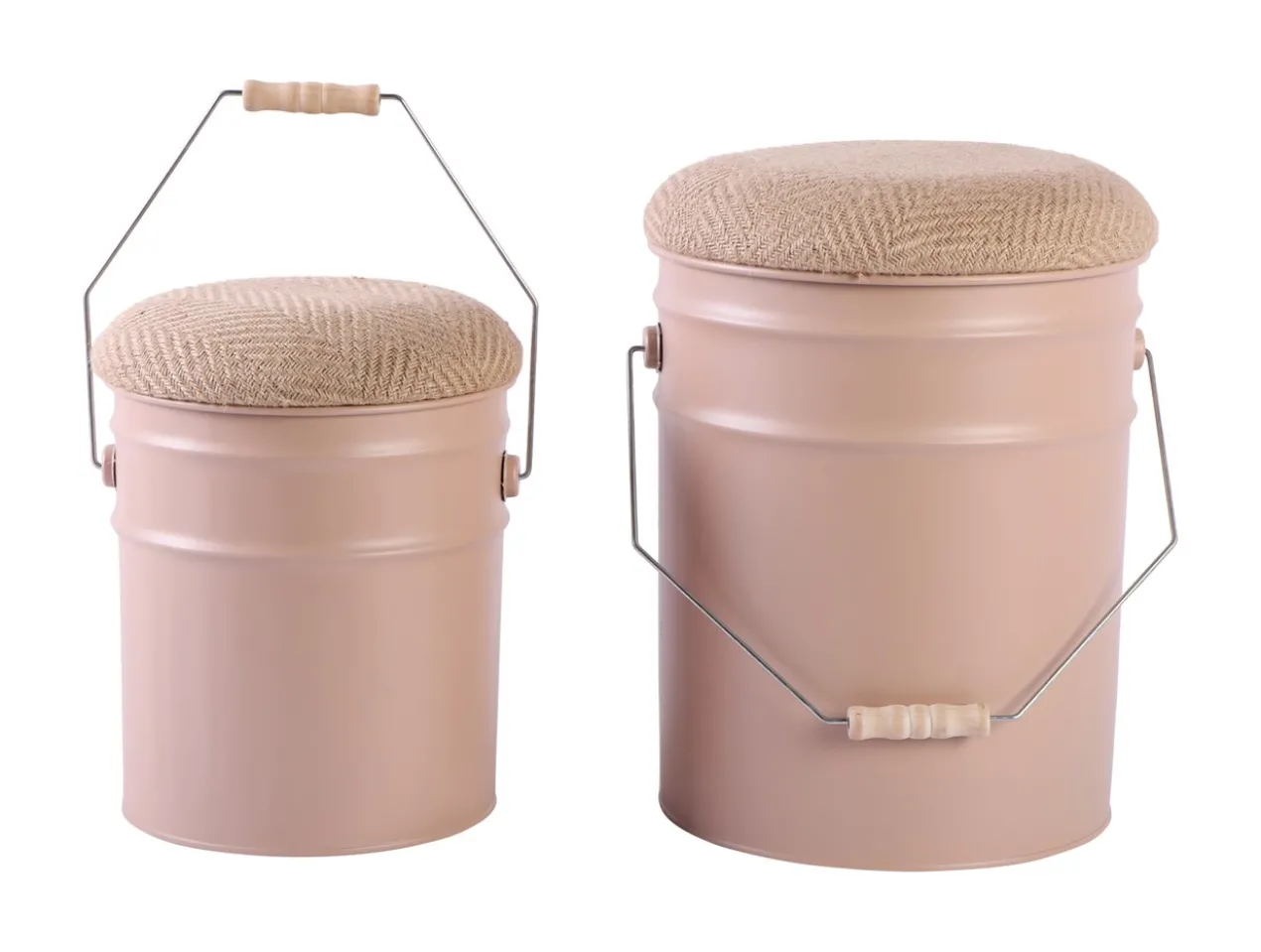 Poef Buckets (Set van 2) Poef Buckets - Zachtbruin