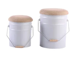 Poef Buckets (Set van 2) Poef Buckets - Wit