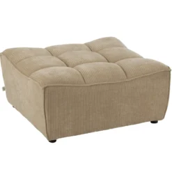 Poef Grid Donkerbeige