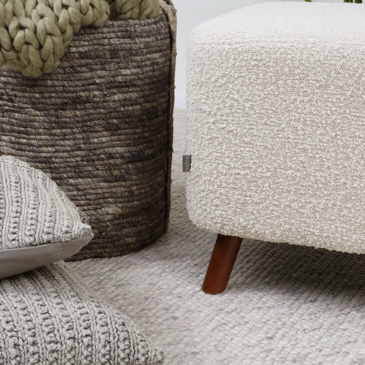Poef Julia boucle beige