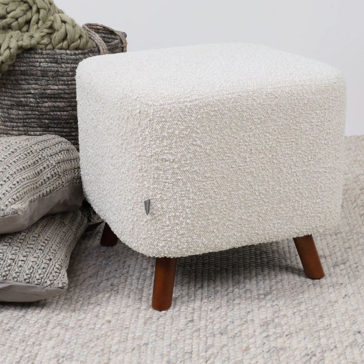 Poef Julia boucle beige