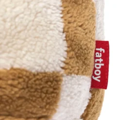 Poef Point Teddy chess almond creme