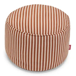 Poef Point Terry cognac creme