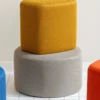 Poef Retro bright yellow