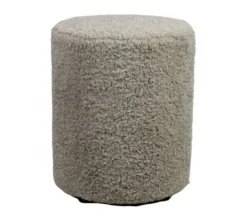 Poef Round Teddy beige