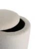 Poef Sem teddy gebroken wit - met opbergruimte - Ø 36 cm