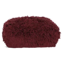 Poef Shaggy bordeaux