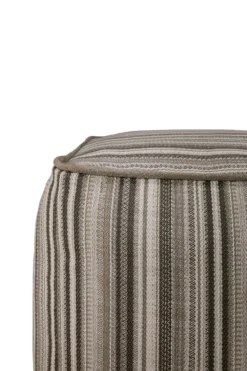 Poef Zahara outdoor grey stripe