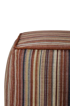 Poef Zahara outdoor terra stripe