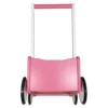 Poppenwagen Hout roze met stippen