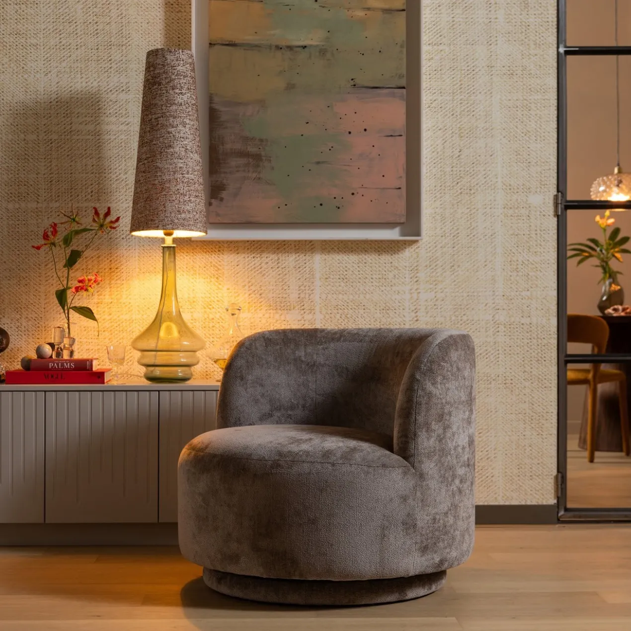Popular draaifauteuil taupe