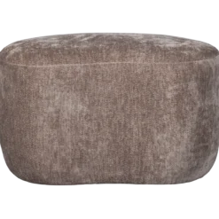 Popular organische poef taupe