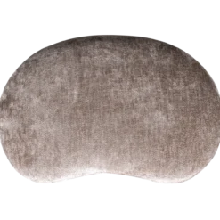 Popular organische poef taupe