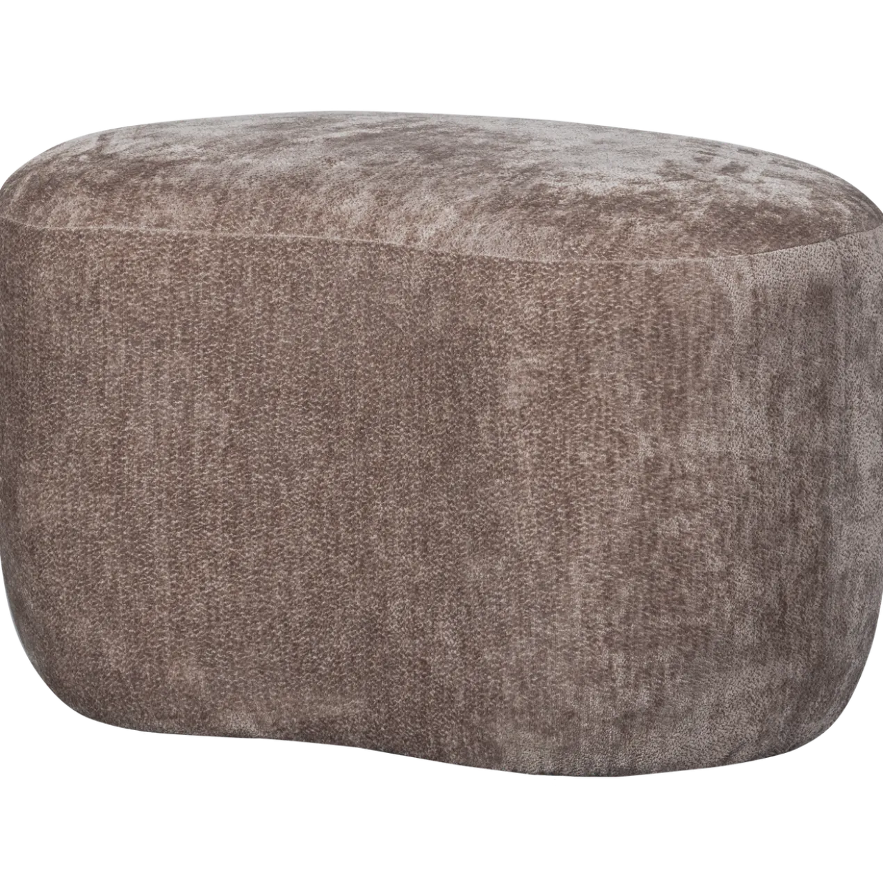 Popular organische poef taupe