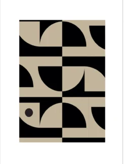 Poster Abstract beige 30 x 40 cm