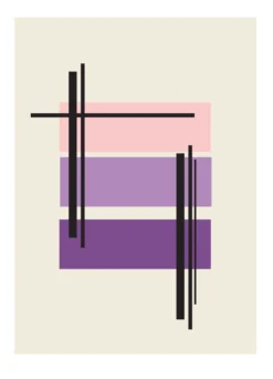 Poster Abstract lavender 30 x 40 cm
