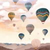 Poster Airballoon sky 40 x 50 cm