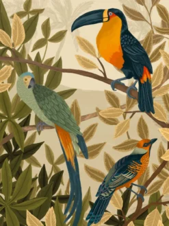 Poster Birds of paradise 20 x 30 cm