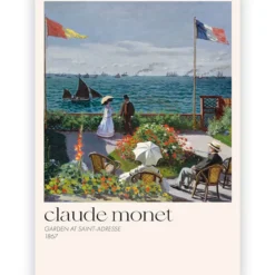 Poster Claude Monet Terras in Sainte-Adresse 50x70 cm