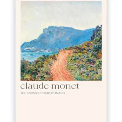 Poster Claude Monet The Corniche near Monaco 40x60 cm