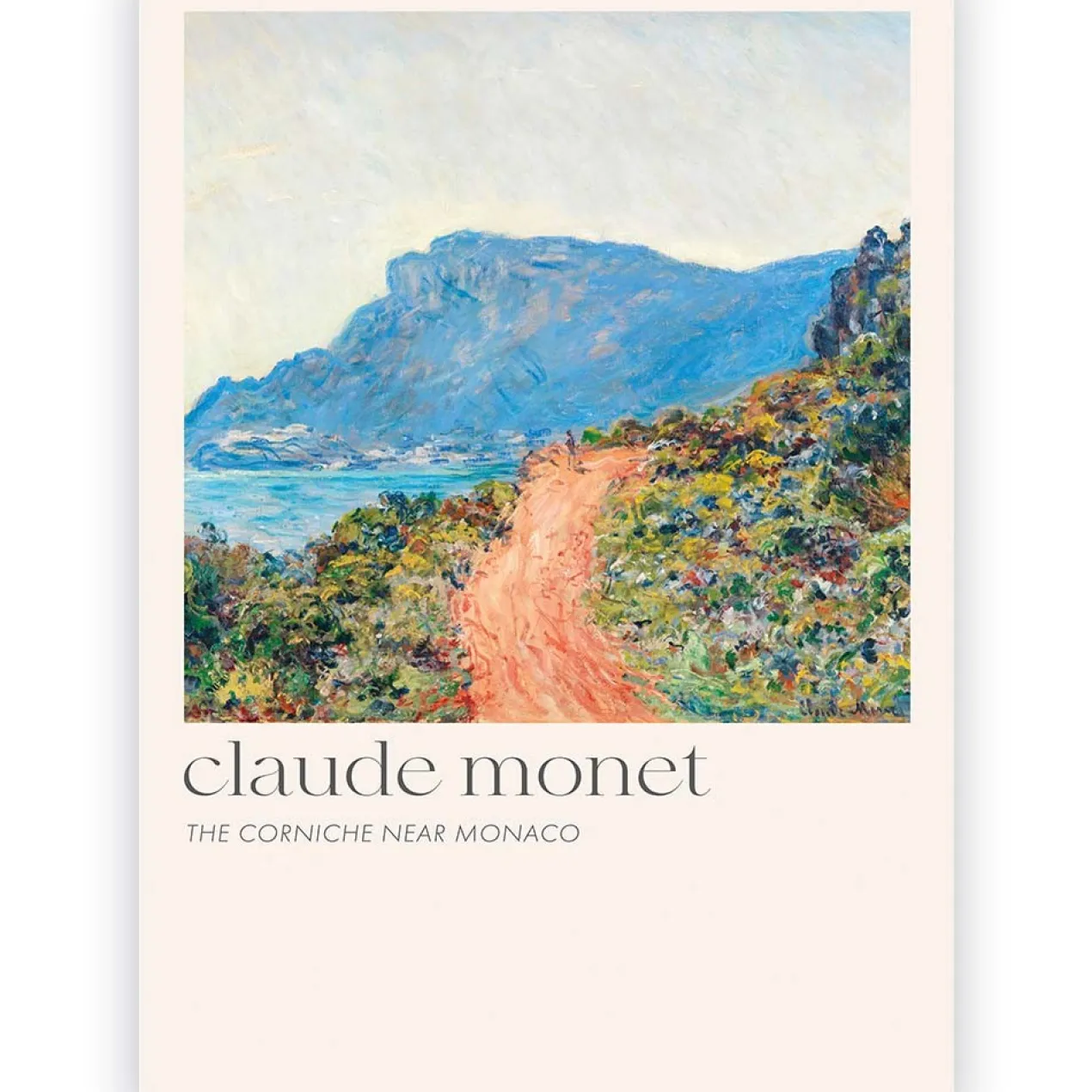 Poster Claude Monet The Corniche near Monaco 40x60 cm