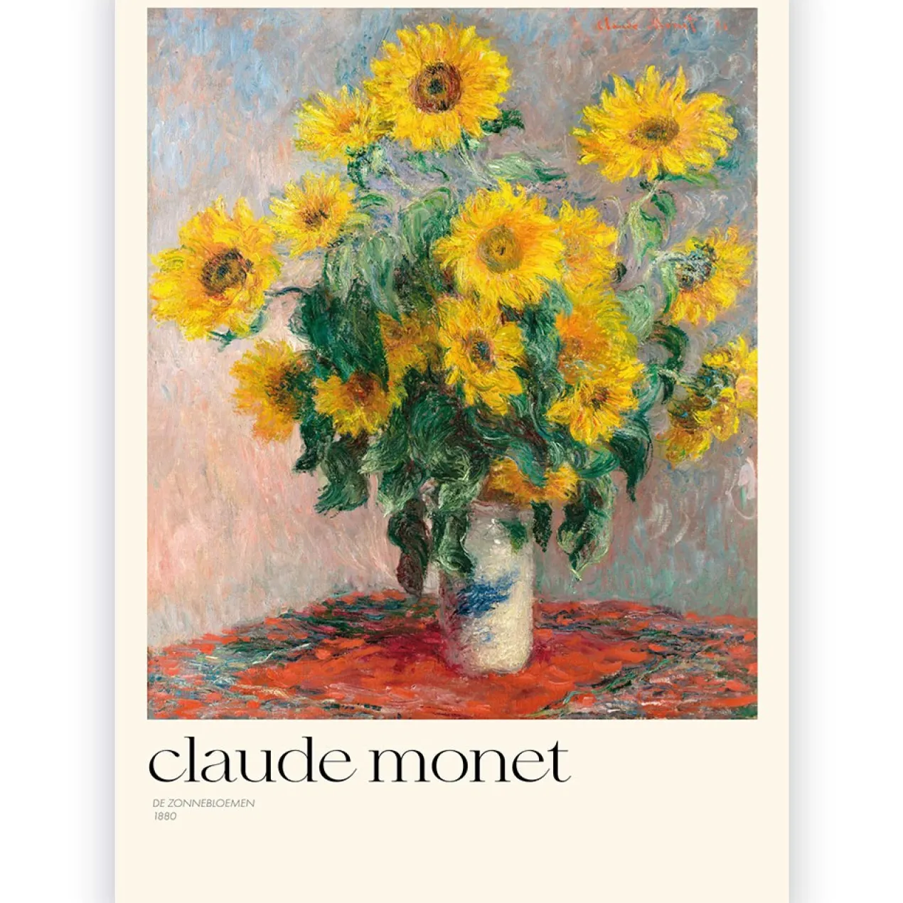 Poster Claude Monet - Zonnebloemen 40x60 cm