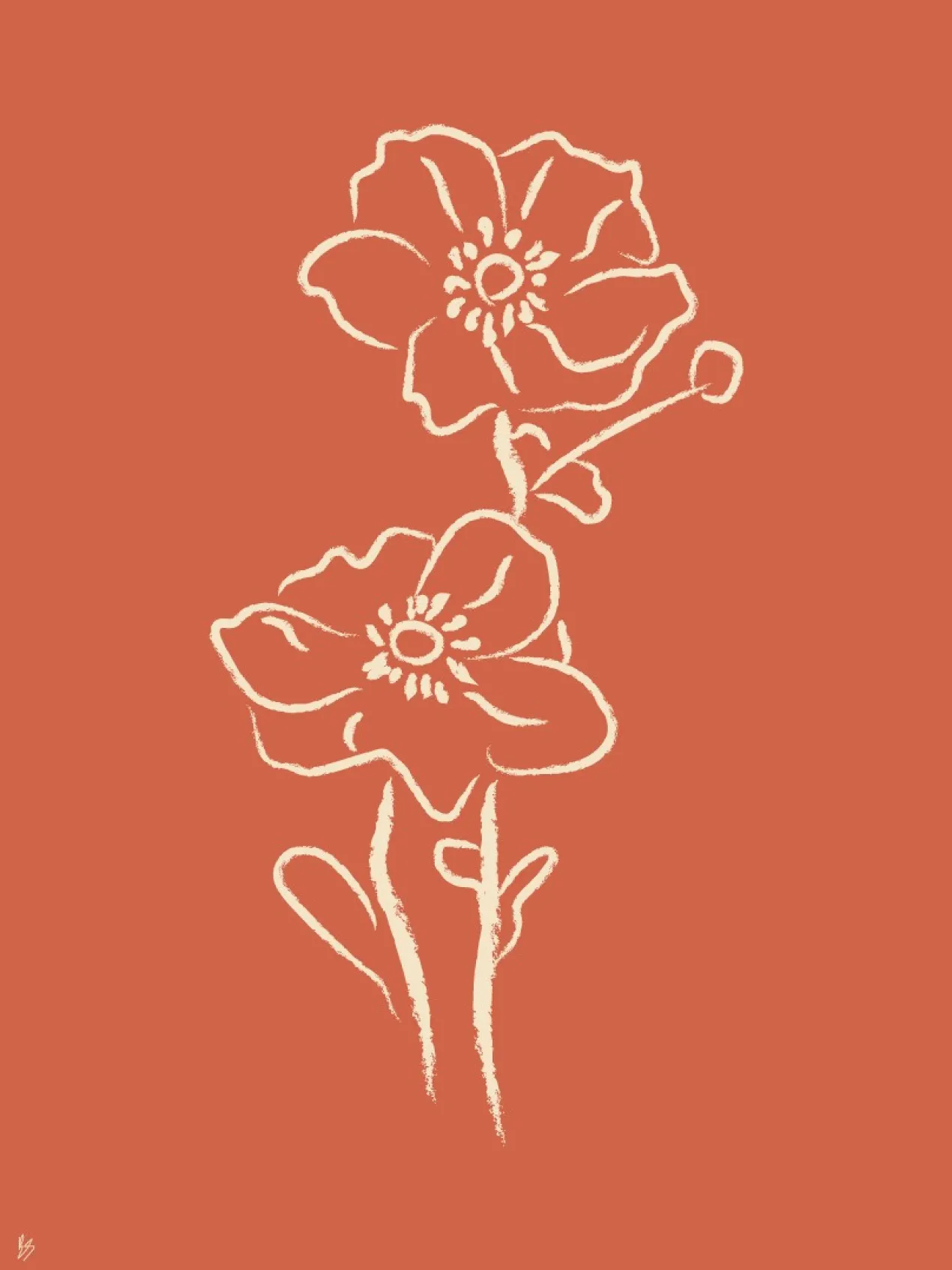 Poster Floral 40 x 50 cm